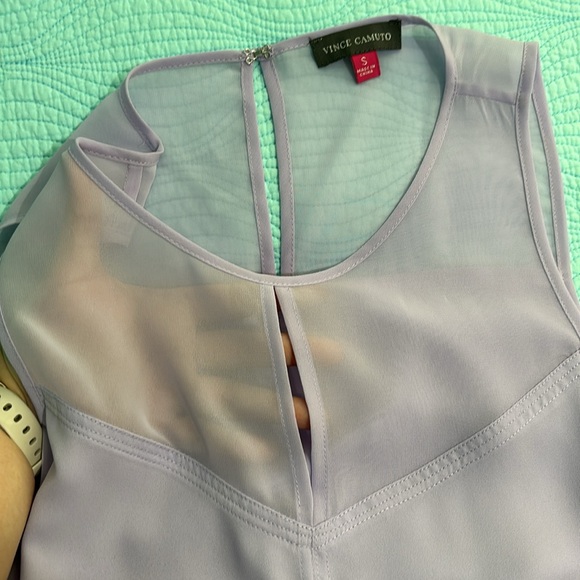 Vince camuto purple sheer panel top - Picture 6 of 13